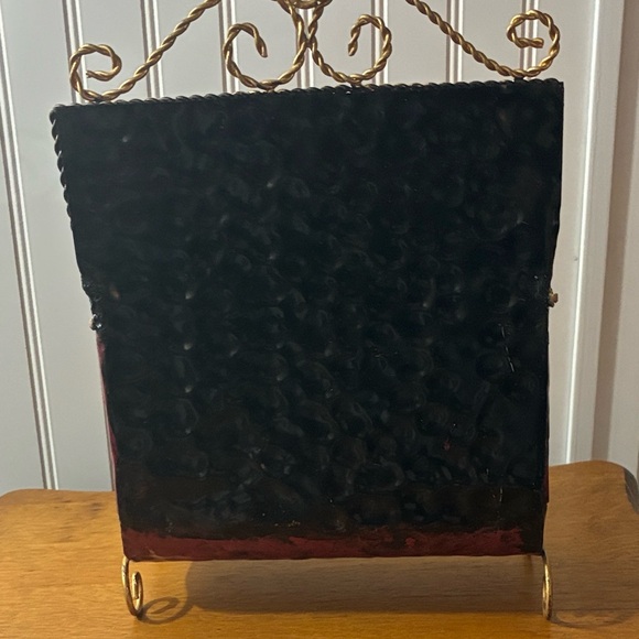 Festive Vintage-Style Metal Christmas Holiday Bin/Basket - Picture 9 of 9